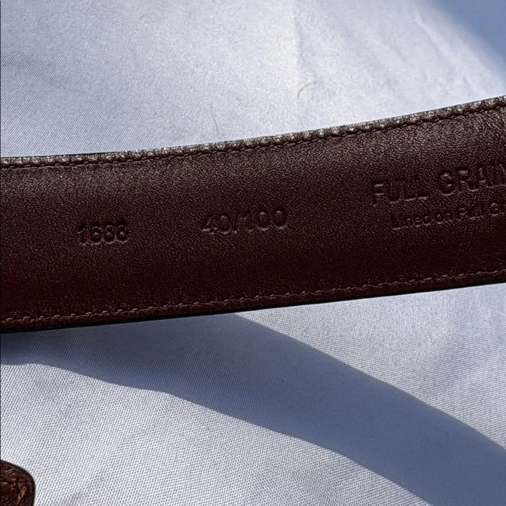 Unbranded Brown Full Grain Cowhide Leather belt Size 40